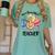 One Thankful Teacher Turkey Pencil Thanksgiving Teachers Women's Comfort Colors T-Shirt Chalky Mint One Thankful Teacher Turkey Pencil Thanksgiving Teachers Women's Comfort Colors T-Shirt Chalky Mint