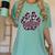 Panthers Paw Print Leopard Maroon Panther Pride Teacher Women's Comfort Colors T-Shirt Chalky Mint