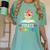Pirate Teacher Halloween Skull Adult Women's Comfort Colors T-Shirt Chalky Mint