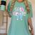 Preppy Fifth Grade Teacher Blue Floral Coquette Pencil Bow Women's Comfort Colors T-Shirt Chalky Mint