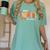 Preppy One Thankful Teacher Coquette Thanksgiving Teacher Women's Comfort Colors T-Shirt Chalky Mint