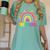 Preschool Rainbow Girls Boys Kids Teacher Back To School Women's Comfort Colors T-Shirt Chalky Mint