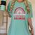 Rainbow Homeschool Mom Teacher I Go To School In My Pajamas Women's Comfort Colors T-Shirt Chalky Mint