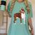 Red Boston Terrier Dog Women's Comfort Colors T-Shirt Chalky Mint