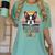 Retro Boston Terrier Dad Women's Comfort Colors T-Shirt Chalky Mint