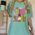 Retro Trick Or Teach Leopard Ghost Halloween Spooky Teacher Women's Comfort Colors T-Shirt Chalky Mint
