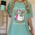 Silly Goose Teacher Club Animal Lover Groovy Teacher Women's Comfort Colors T-Shirt Chalky Mint