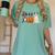 Spooky Ghost Boston Terrier Pumpkin Halloween Dog Lover Women's Comfort Colors T-Shirt Chalky Mint