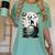Spooky Halloween Moon Boston Terrier Boston Bull Bostie Women's Comfort Colors T-Shirt Chalky Mint