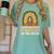 Teach Leopard Rainbow Cute Halloween Costume Teacher Women Women's Comfort Colors T-Shirt Chalky Mint Teach Leopard Rainbow Cute Halloween Costume Teacher Women Women's Comfort Colors T-Shirt Chalky Mint