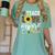 TEACH LOVE INSPIRE Teacher Sunflower Appreciation Women's Comfort Colors T-Shirt Chalky Mint TEACH LOVE INSPIRE Teacher Sunflower Appreciation Women's Comfort Colors T-Shirt Chalky Mint
