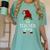 Teacher Gnome Xmas Family Matching Plaid Christmas Gnomes Women's Comfort Colors T-Shirt Chalky Mint