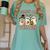 Teacher Halloween Trick Or Teach Cute Ghost Coffee Pumpkins Women's Comfort Colors T-Shirt Chalky Mint