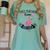 This Teacher Loves Her Flock Cute Flamingo Teacher Women's Comfort Colors T-Shirt Chalky Mint