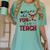 Teachers Oh What Fun It Is To Teach Cute Red Plaid Reindeer Women's Comfort Colors T-Shirt Chalky Mint