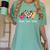 Tie Dye Hippie Peace Love Teach Teacher Appreciation Women's Comfort Colors T-Shirt Chalky Mint