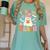 Trick Or Teach Cute Floral Ghost Teacher Halloween Costume Women's Comfort Colors T-Shirt Chalky Mint Trick Or Teach Cute Floral Ghost Teacher Halloween Costume Women's Comfort Colors T-Shirt Chalky Mint