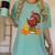 Turkey Reading Books Fall Thanksgiving Teacher Book Women's Comfort Colors T-Shirt Chalky Mint
