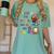 Turkey Thanksgiving Art Teacher Costume Tee For Artists Women's Comfort Colors T-Shirt Chalky Mint