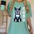 USA Flag Boston Terrier Best Dog Mom Ever 2025 Women's Comfort Colors T-Shirt Chalky Mint