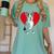 Valentine's Day Boston Terrier Lover Women's Comfort Colors T-Shirt Chalky Mint