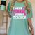I Wear Pink For My Teacher Breast Cancer Awareness Women's Comfort Colors T-Shirt Chalky Mint