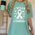 I Wear Pink For My Teacher Cancer Awareness Women's Comfort Colors T-Shirt Chalky Mint I Wear Pink For My Teacher Cancer Awareness Women's Comfort Colors T-Shirt Chalky Mint