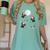 Xmas Tree Santa Riding Boston Terrier Christmas Women's Comfort Colors T-Shirt Chalky Mint