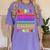 50 Days Of School Hearts Teacher Happy 50th Day Of School Women's Comfort Colors T-Shirt Violet