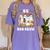 5K Boo Crew Halloween Teacher K5 Floral Ghost Trick Or Teach Women's Comfort Colors T-Shirt Violet