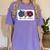 American Flag Teach Love Freedom Preschool Teacher 4th July Women's Comfort Colors T-Shirt Violet