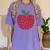 Apple Dot Pattern Art Teacher Appreciation Men Women Humor Women's Comfort Colors T-Shirt Violet Apple Dot Pattern Art Teacher Appreciation Men Women Humor Women's Comfort Colors T-Shirt Violet