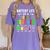 Battery Life Of a Preschool School Teacher School Week Women's Comfort Colors T-Shirt Violet