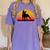 Boston Terrier Bostie Sunset Retro Dog Pet Mom Dad Women's Comfort Colors T-Shirt Violet