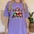 Boston Terrier Christmas Dogs Santa Reindeer Elf Women's Comfort Colors T-Shirt Violet