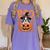 Boston Terrier Costume On Pumpkin Halloween Boston Terrier Women's Comfort Colors T-Shirt Violet