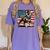 Boston Terrier Dog 4th Of July USA American Flag Patriotic Women's Comfort Colors T-Shirt Violet