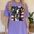 Boston Terrier Dog American Flag 4th Of July Patriotic Puppy Women's Comfort Colors T-Shirt Violet