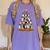 Boston Terrier Dog Christmas Tree Santa Hat Xmas Pajama Men Women Kids Women's Comfort Colors T-Shirt Violet
