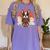 Boston Terrier Dog Japanese Style Samurai Dogs Women's Comfort Colors T-Shirt Violet