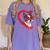 Boston Terrier Dog Mom Dad Valentine’s Day Pet Lover For Men Women Kids Women's Comfort Colors T-Shirt Violet