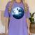 Boston Terrier Dog Moon Dog Mom Dad Women Men Dog Lovers Women's Comfort Colors T-Shirt Violet
