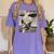 Boston Terrier Dog UFO Alien Extraterrestrial Selfie Women's Comfort Colors T-Shirt Violet