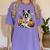 Boston Terrier Ghost Boo Halloween Costume Spooky Season Women's Comfort Colors T-Shirt Violet