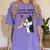 Boston Terrier Grandma Mother's Day Dog Mom Women's Comfort Colors T-Shirt Violet