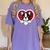 Boston Terrier Heart Cute Puppy Lover Or Dog Owner Women's Comfort Colors T-Shirt Violet