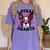 Boston Terrier Heart Glasses Girls Bostie Valentines Day Women's Comfort Colors T-Shirt Violet