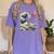 Boston Terrier Japanese Kanagawa Wave Surf Dog Women's Comfort Colors T-Shirt Violet