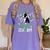 My Boston Terrier Is My Lucky Charm Paw Dog St Patrick's Day Women's Comfort Colors T-Shirt Violet