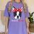 Boston Terrier Mom Bostie Women Girls Women's Comfort Colors T-Shirt Violet